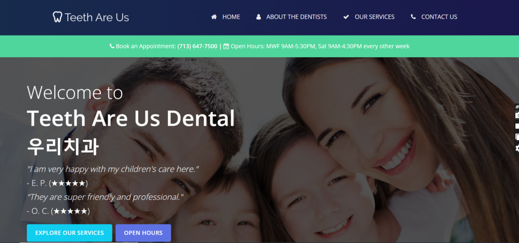 Dentist Website Portfolio